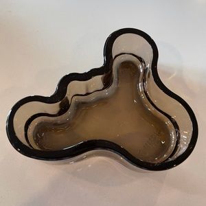 Alvar Aalto Iittala Smoky Glass Tray with Box.
